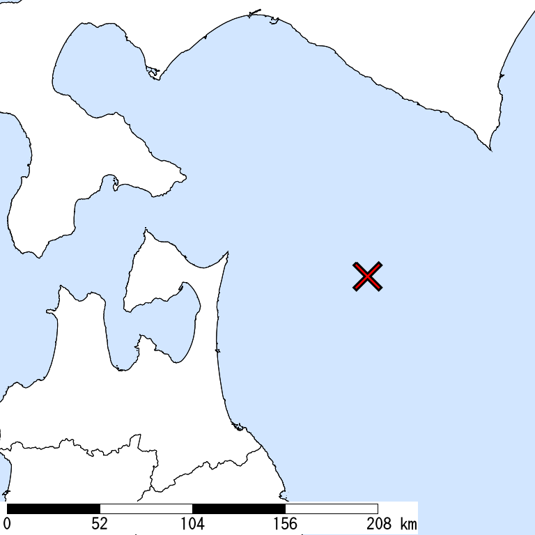 推定震度5強以上の震度遭遇人口地図