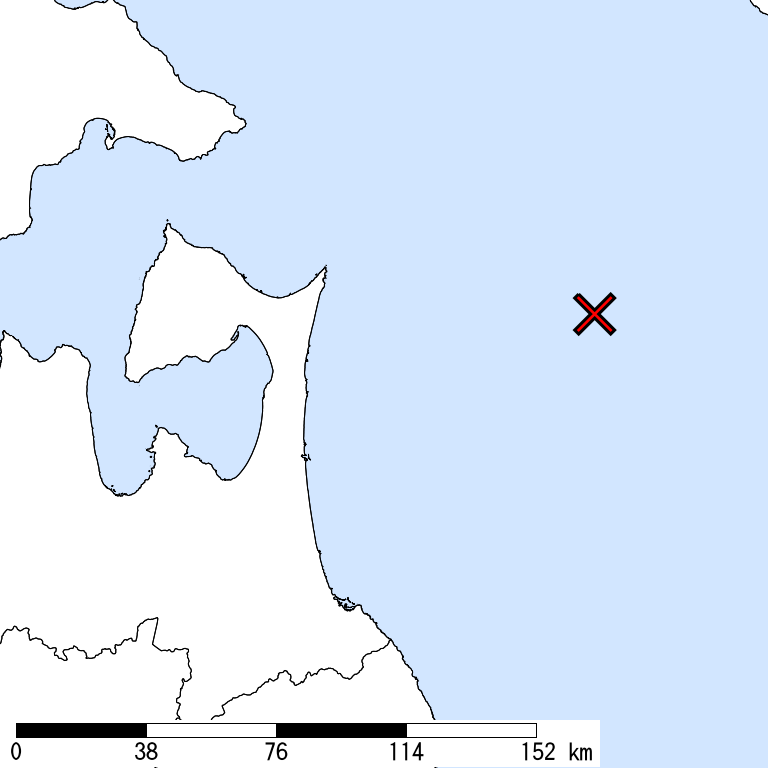 推定震度6弱以上の震度遭遇人口地図