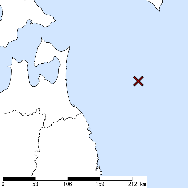 推定震度6強以上の震度遭遇人口地図