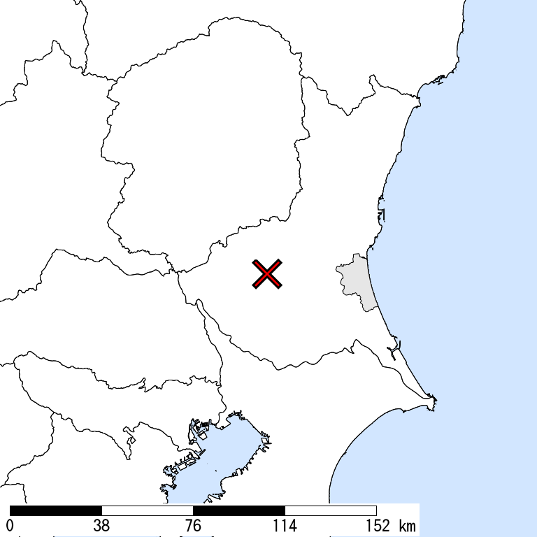 推定震度5弱以上の震度遭遇人口地図