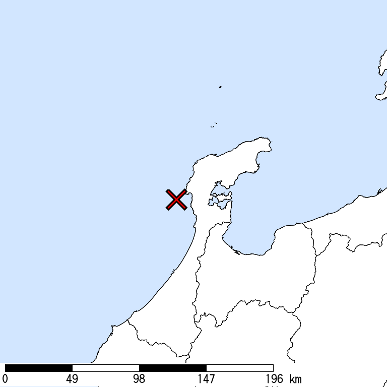 推定震度5強以上の震度遭遇人口地図