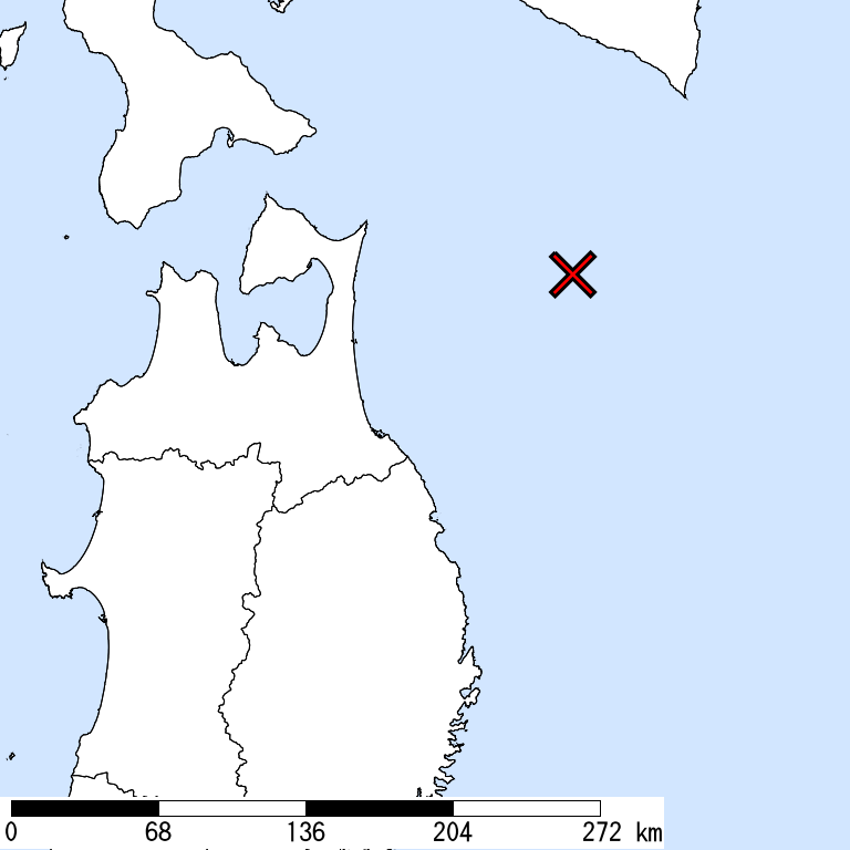 推定震度6強以上の震度遭遇人口地図