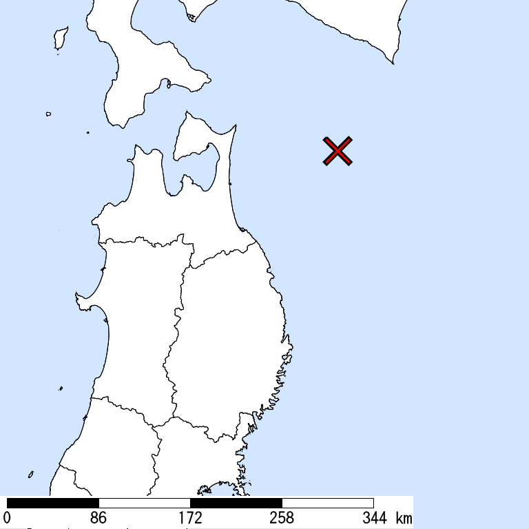推定震度5強以上の震度遭遇人口地図
