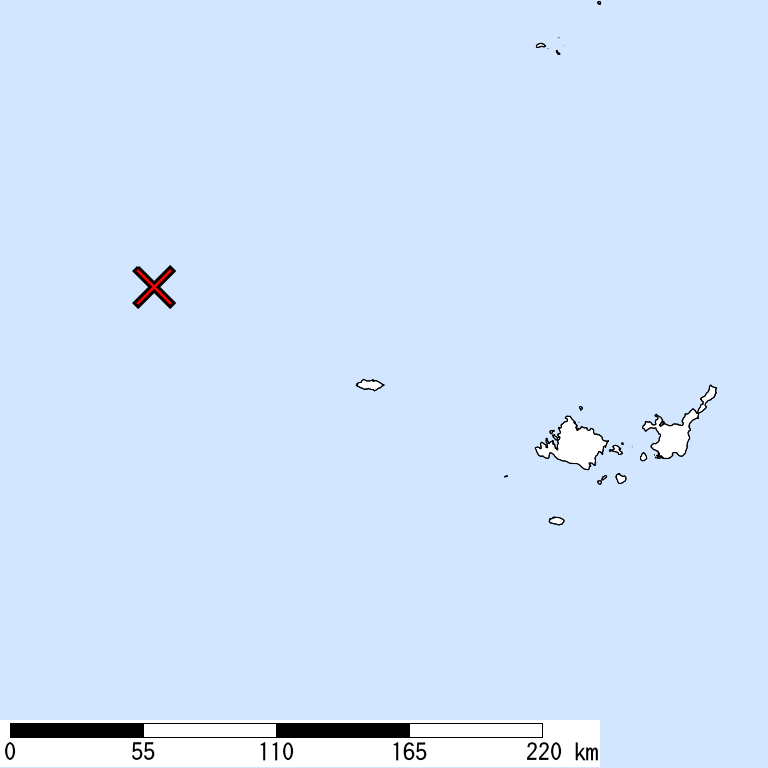 推定震度5強以上の震度遭遇人口地図
