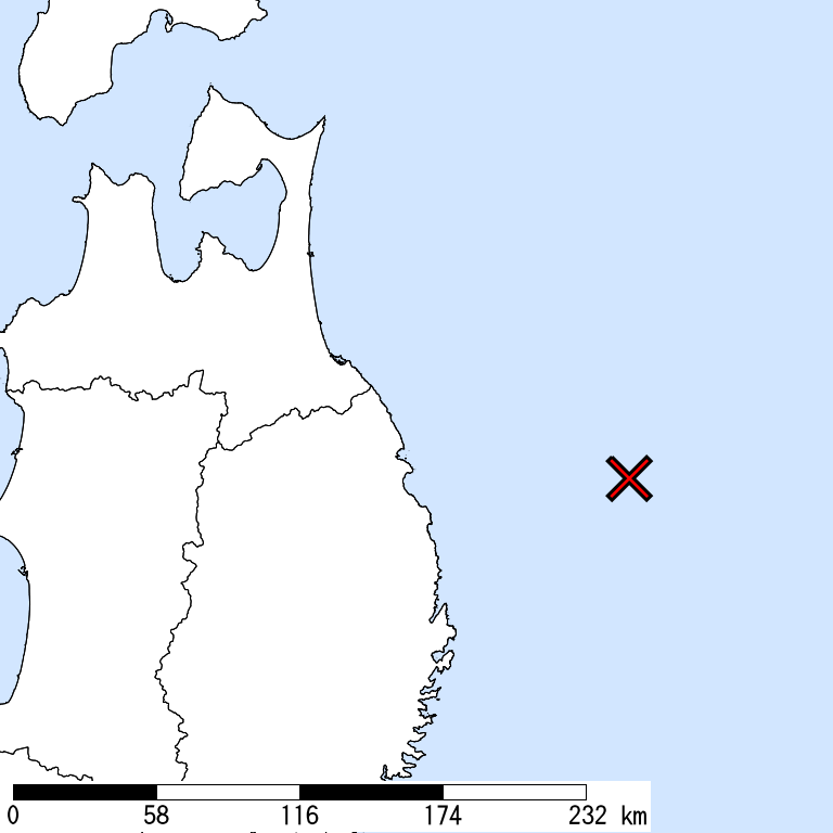 推定震度6弱以上の震度遭遇人口地図