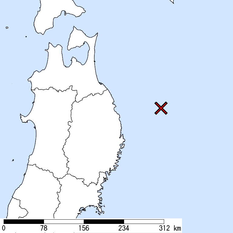 推定震度5強以上の震度遭遇人口地図