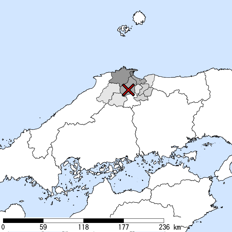 推定震度5強以上の震度遭遇人口地図