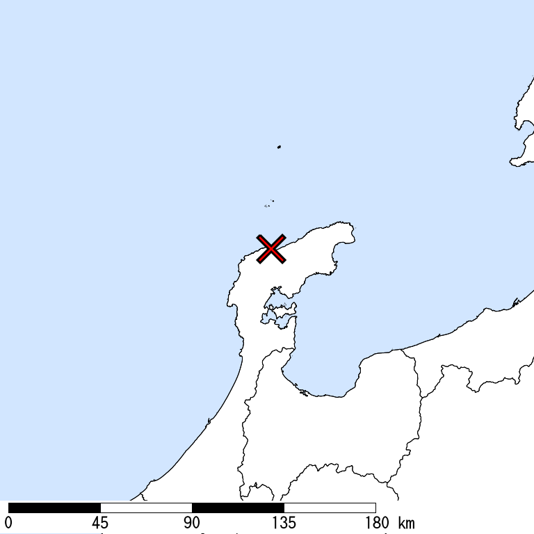 推定震度5強以上の震度遭遇人口地図