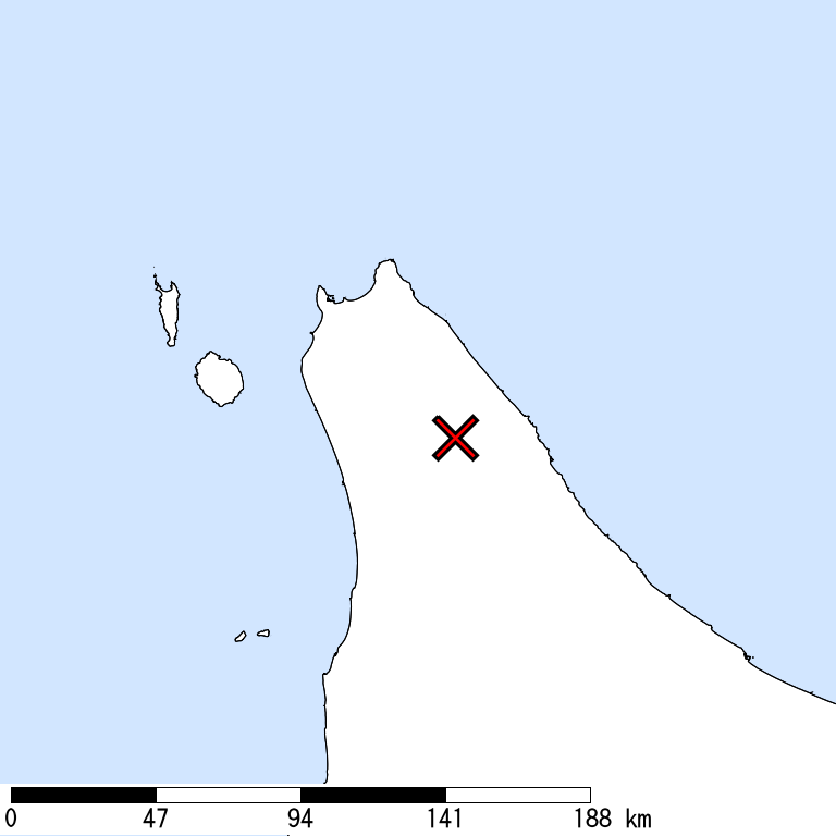 推定震度6強以上の震度遭遇人口地図