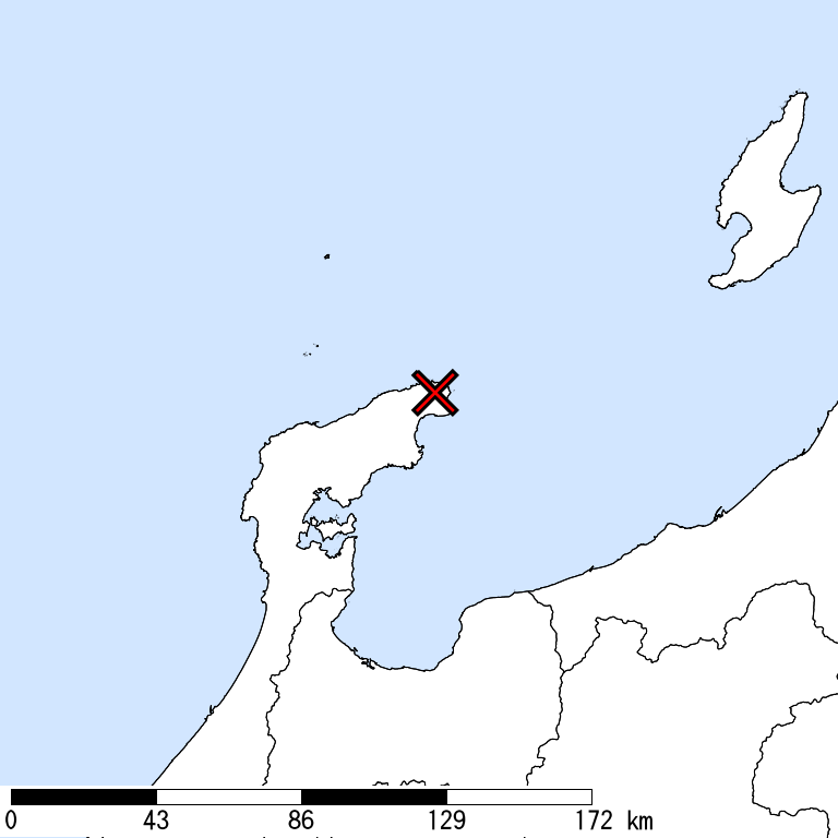 推定震度5弱以上の震度遭遇人口地図