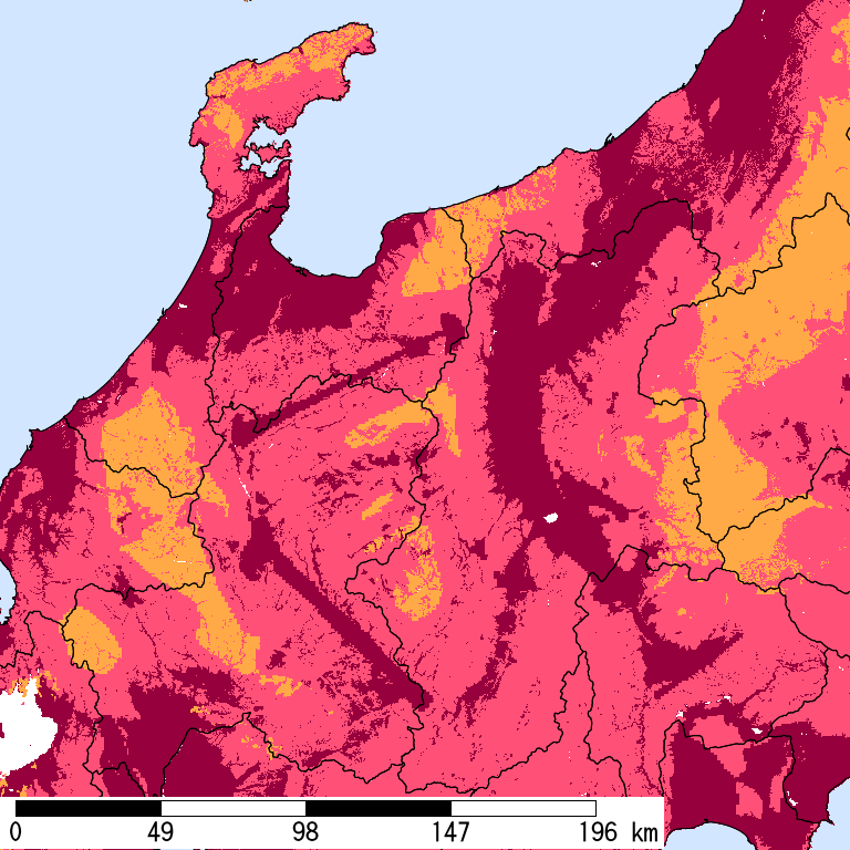 再現期間50000年相当の計測震度分布地図