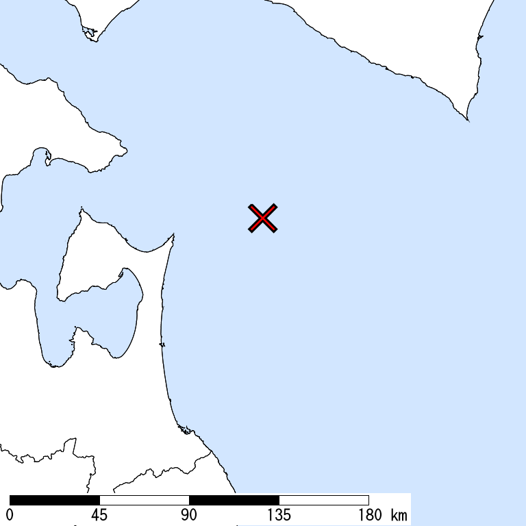 推定震度5弱以上の震度遭遇人口地図