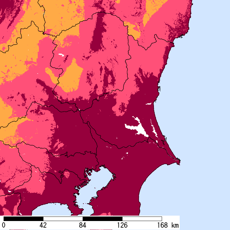 再現期間50000年相当の計測震度分布地図