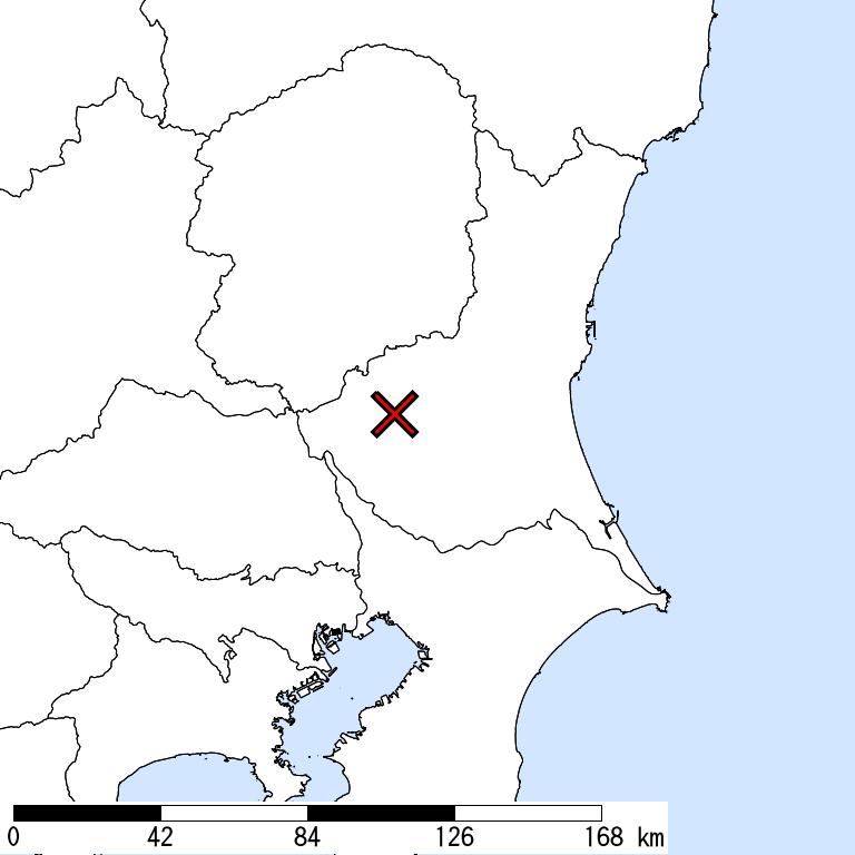 推定震度6弱以上の震度遭遇人口地図