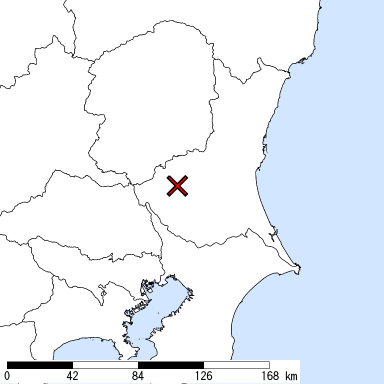 推定震度5弱以上の震度遭遇人口地図