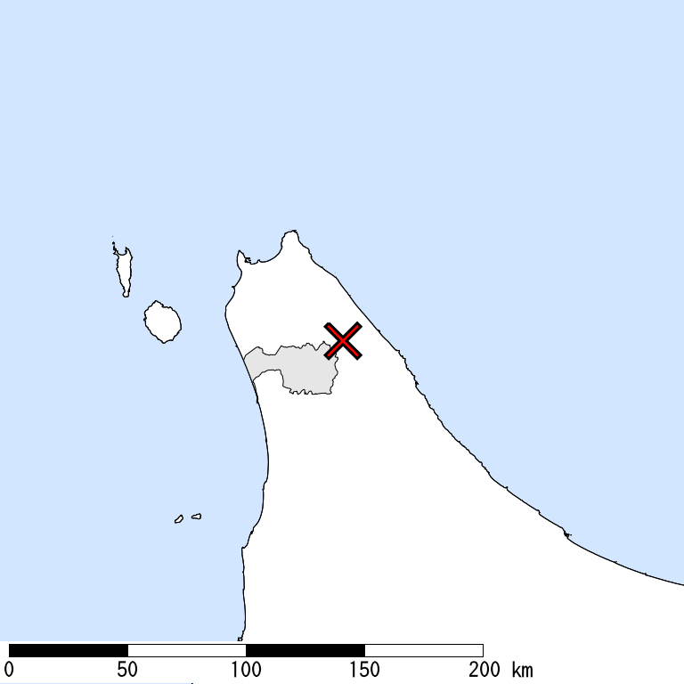 推定震度5弱以上の震度遭遇人口地図