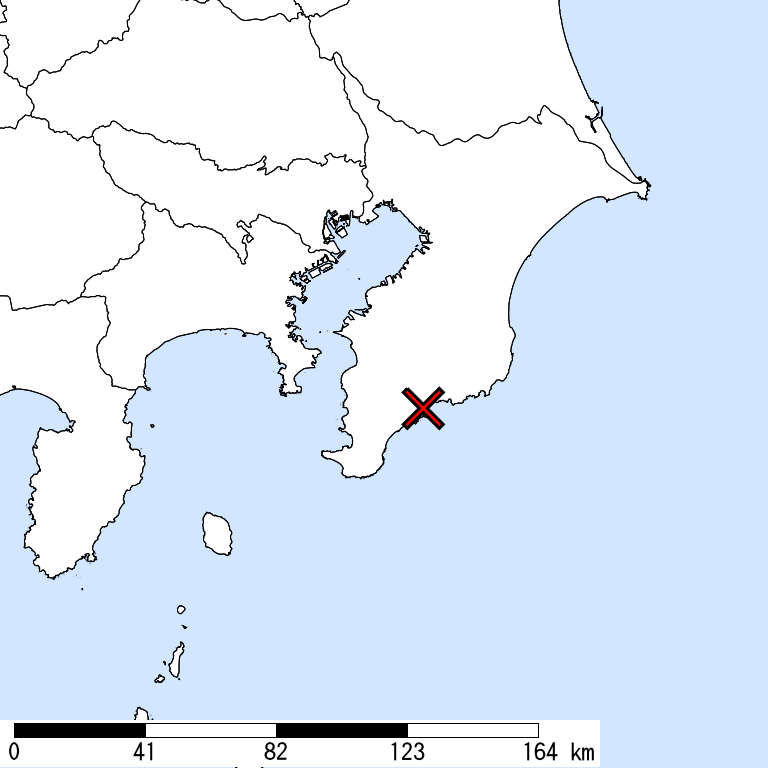 推定震度5弱以上の震度遭遇人口地図