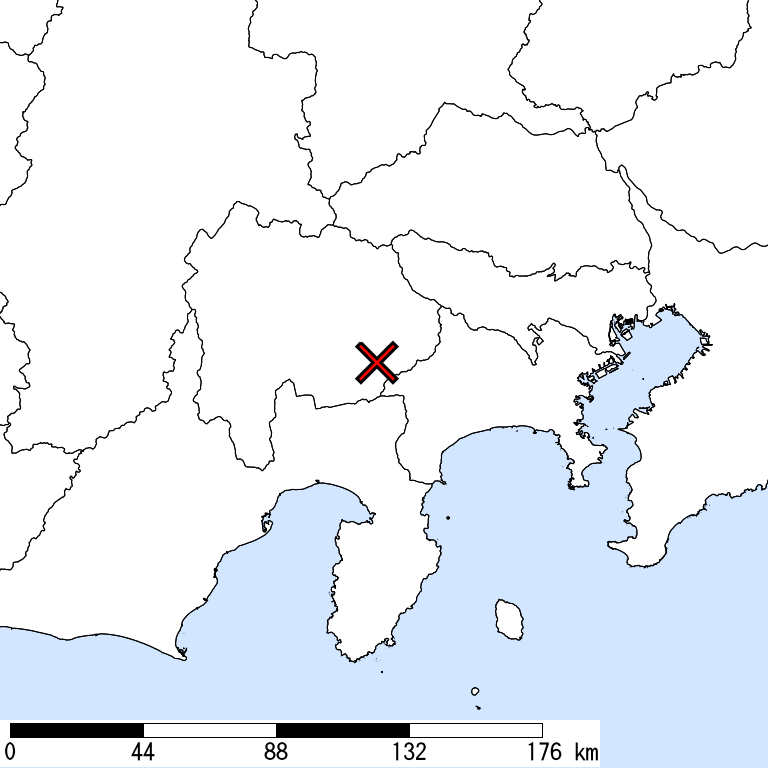 推定震度6強以上の震度遭遇人口地図