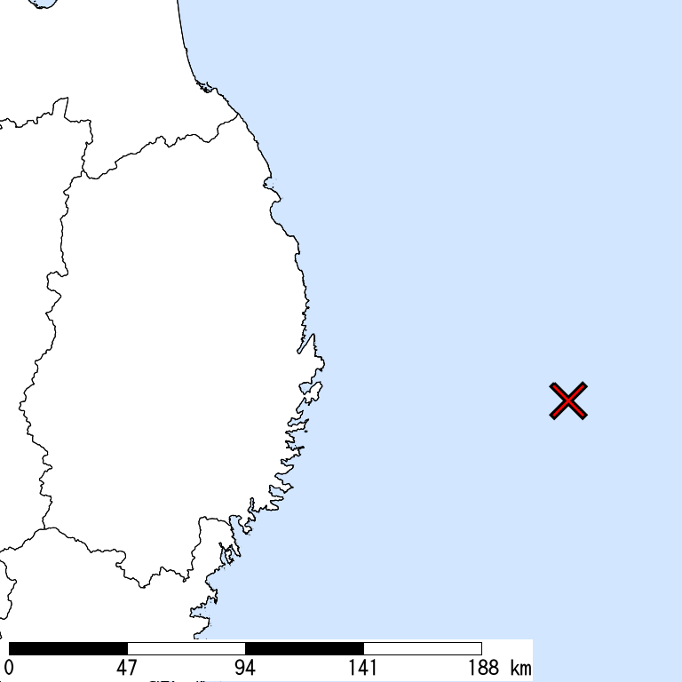 推定震度6弱以上の震度遭遇人口地図