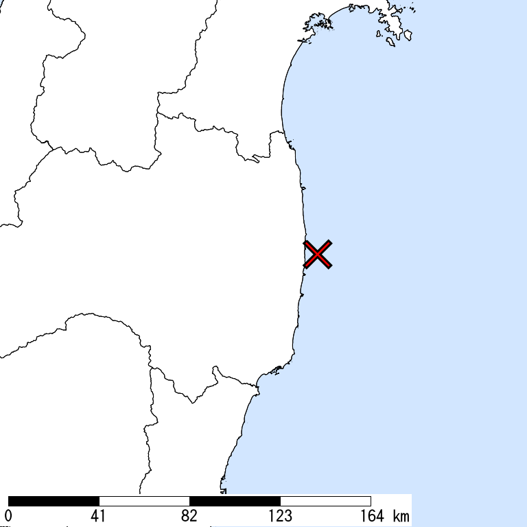 推定震度6強以上の震度遭遇人口地図