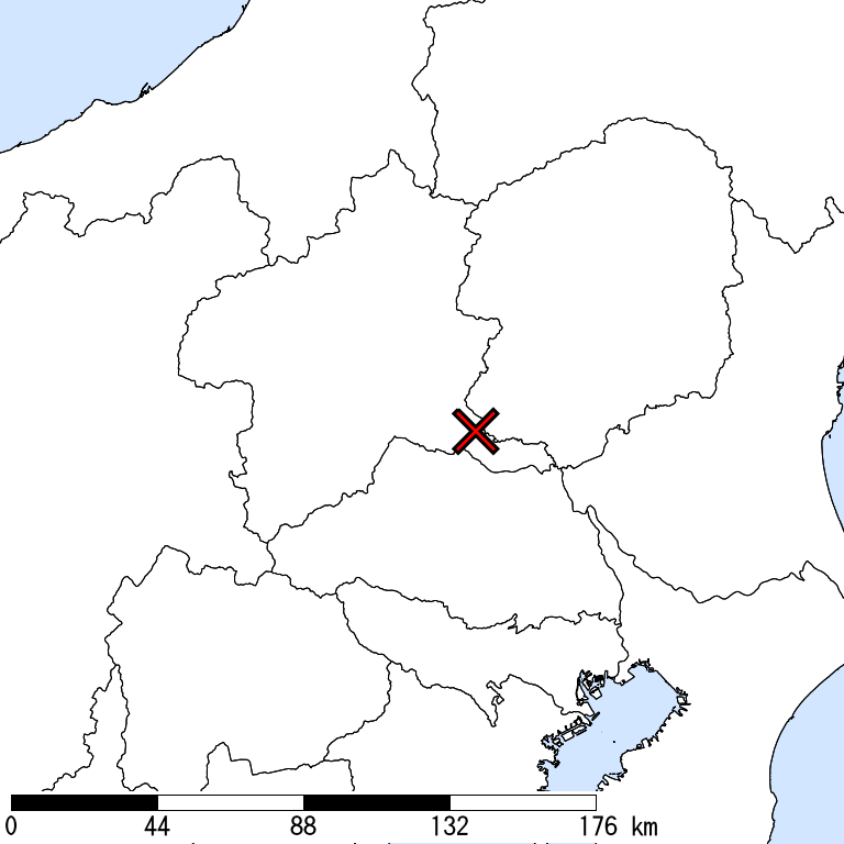 推定震度5弱以上の震度遭遇人口地図