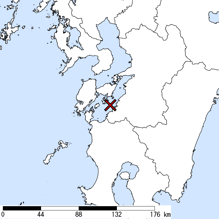 推定震度6弱以上の震度遭遇人口地図