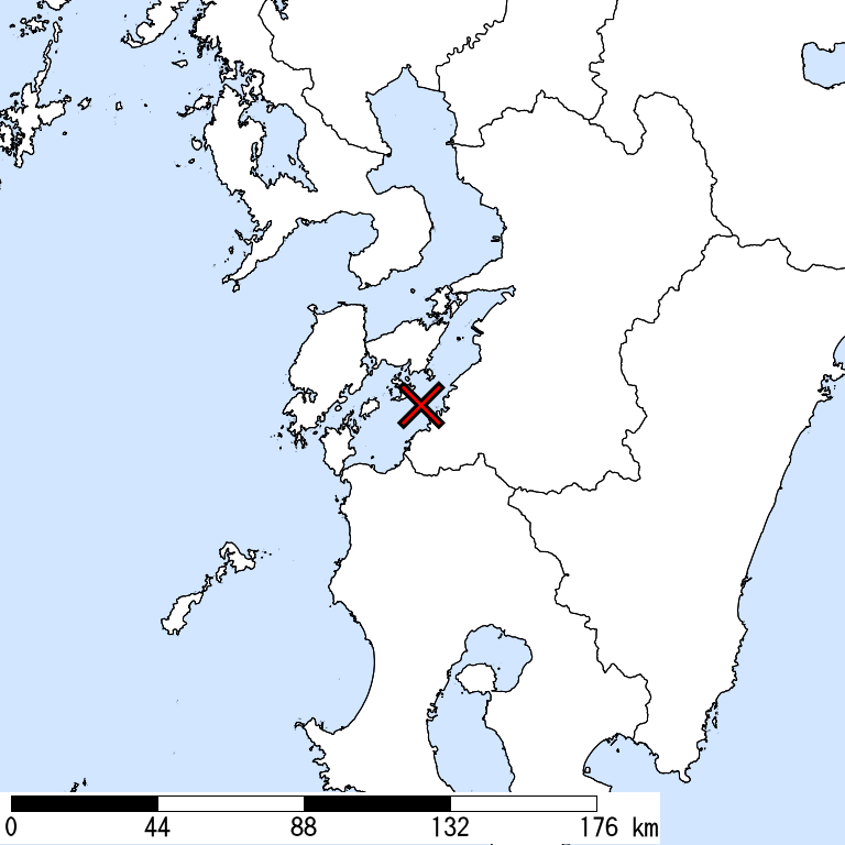 推定震度6弱以上の震度遭遇人口地図