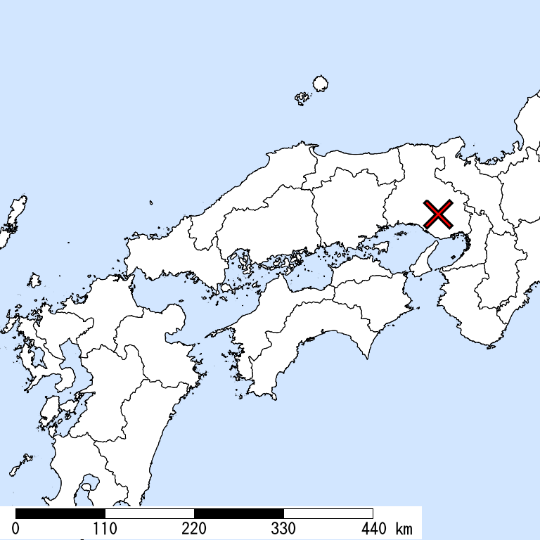 推定震度5強以上の震度遭遇人口地図