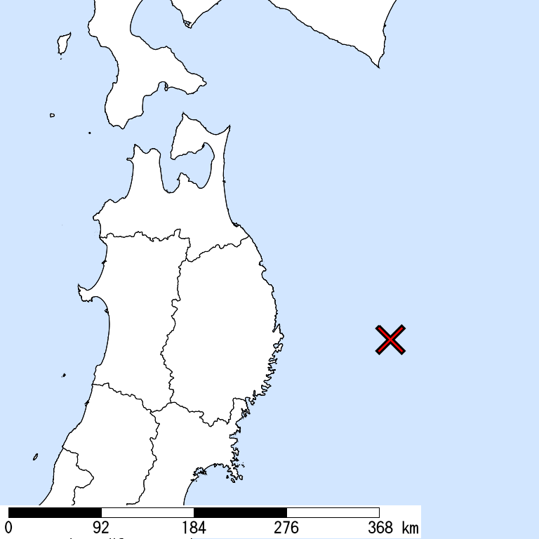 推定震度6弱以上の震度遭遇人口地図