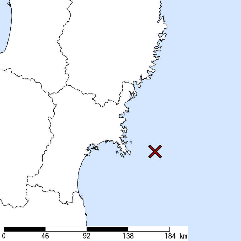 推定震度6弱以上の震度遭遇人口地図