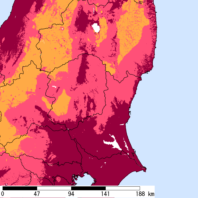 再現期間50000年相当の計測震度分布地図