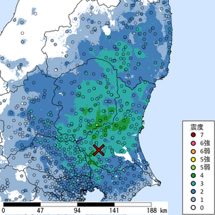 推定震度分布