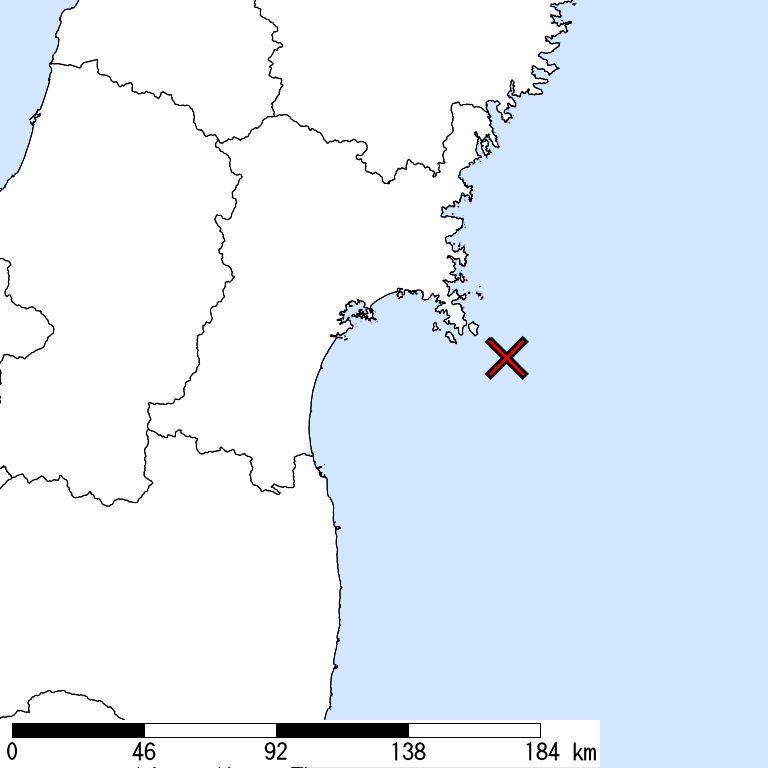 推定震度6強以上の震度遭遇人口地図
