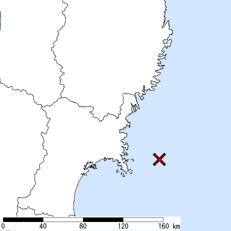推定震度5強以上の震度遭遇人口地図
