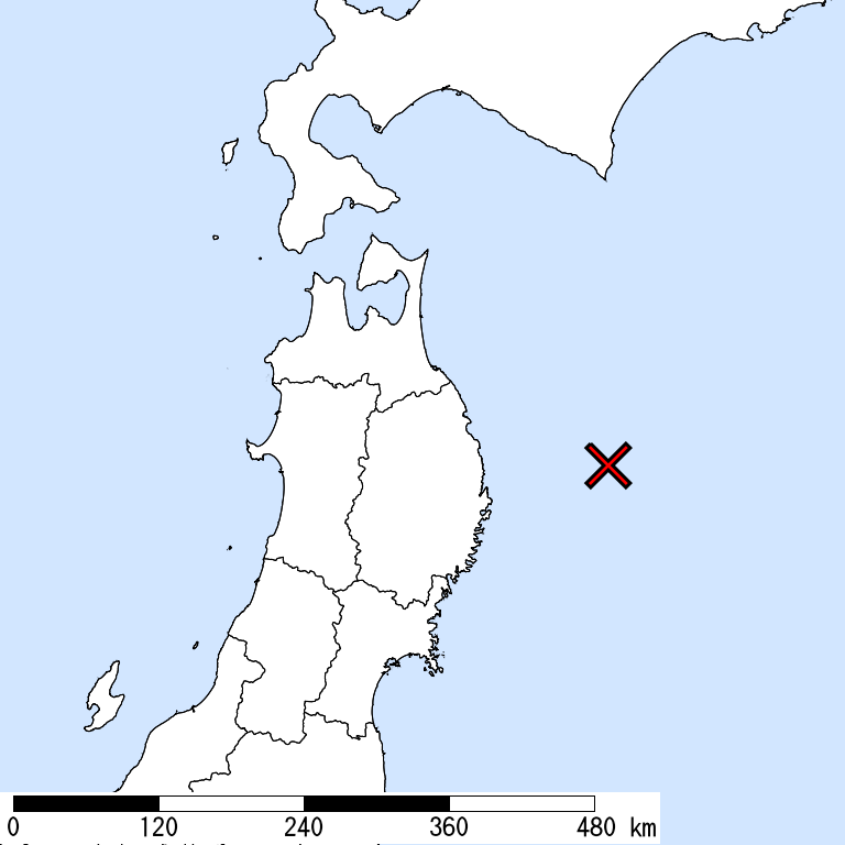 推定震度6弱以上の震度遭遇人口地図