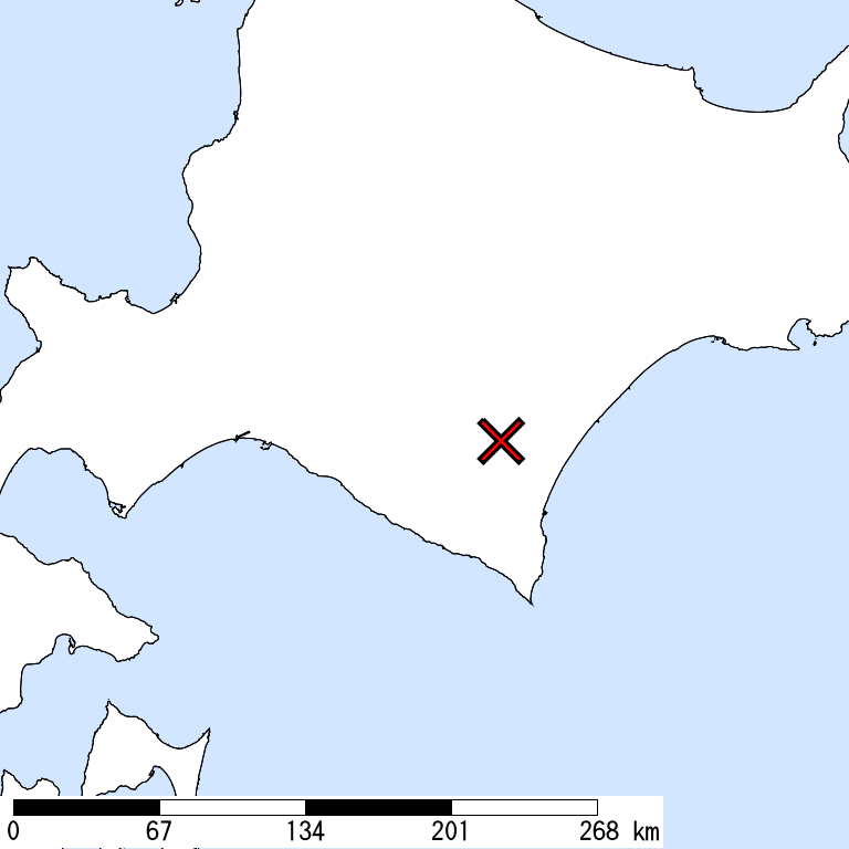 推定震度6強以上の震度遭遇人口地図