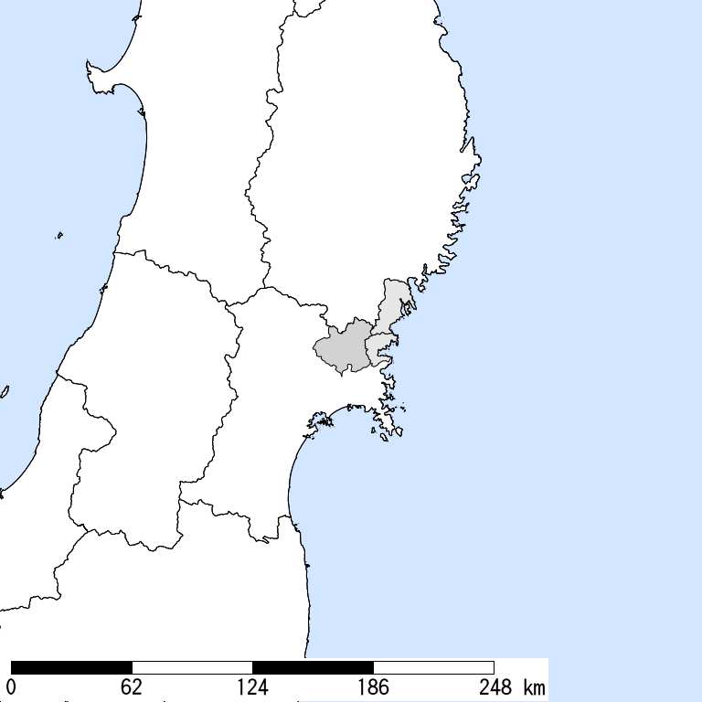 推定震度5強以上の震度遭遇人口地図