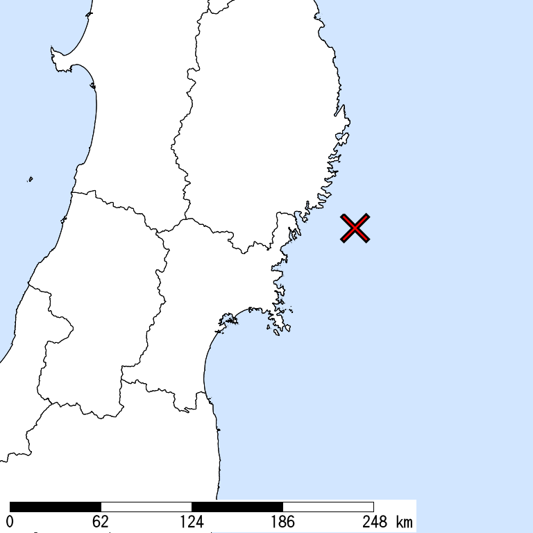 推定震度6弱以上の震度遭遇人口地図