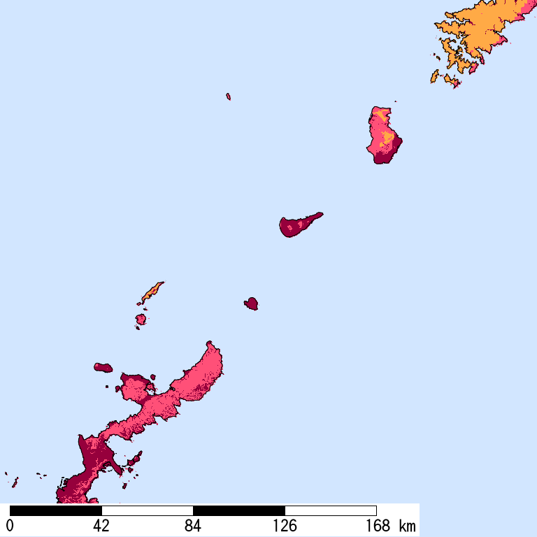 再現期間50000年相当の計測震度分布地図