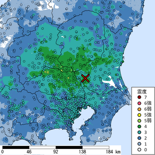 推定震度分布