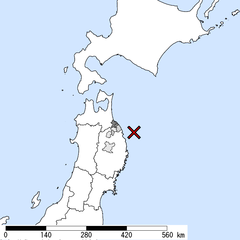 推定震度6弱以上の震度遭遇人口地図