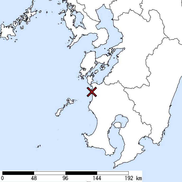 推定震度5強以上の震度遭遇人口地図