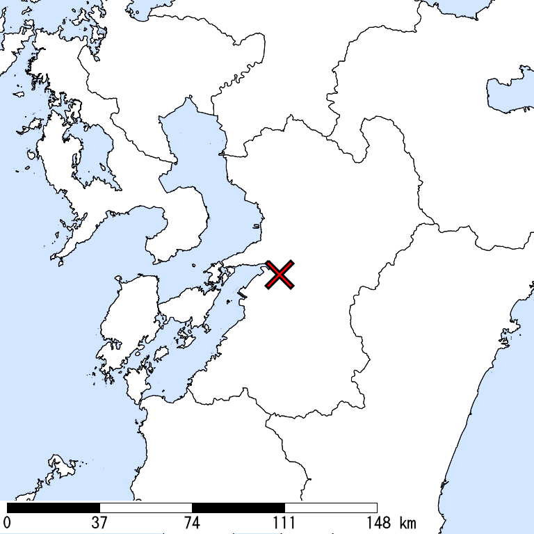 推定震度6強以上の震度遭遇人口地図