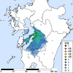 推定震度分布