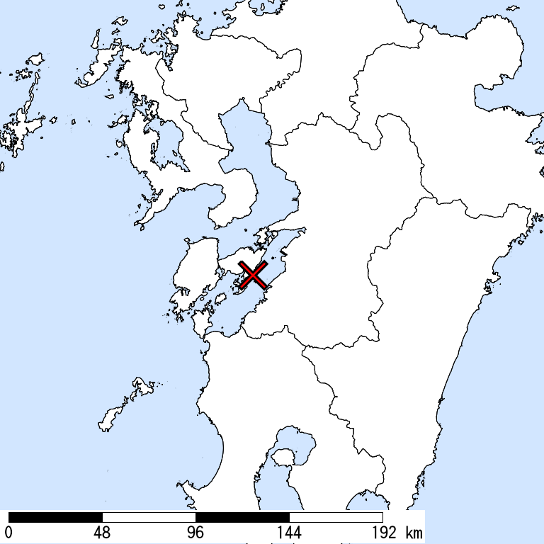 推定震度6強以上の震度遭遇人口地図