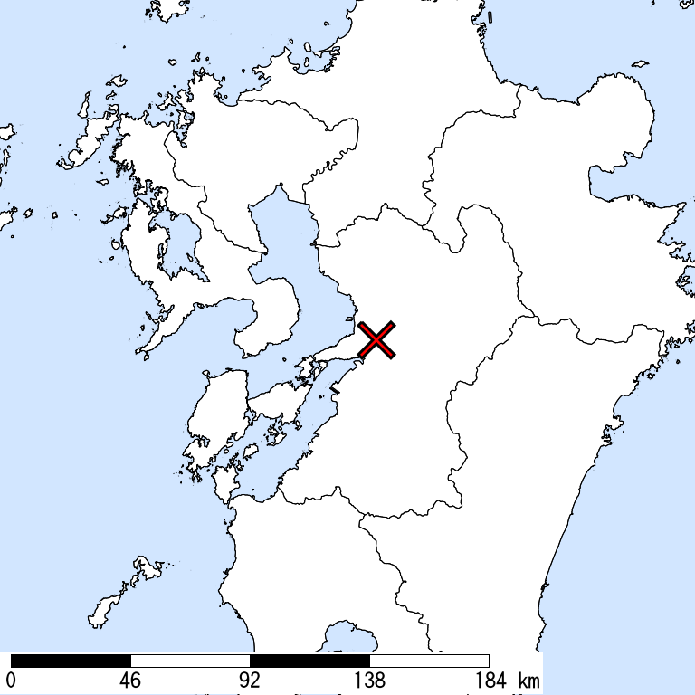 推定震度5強以上の震度遭遇人口地図