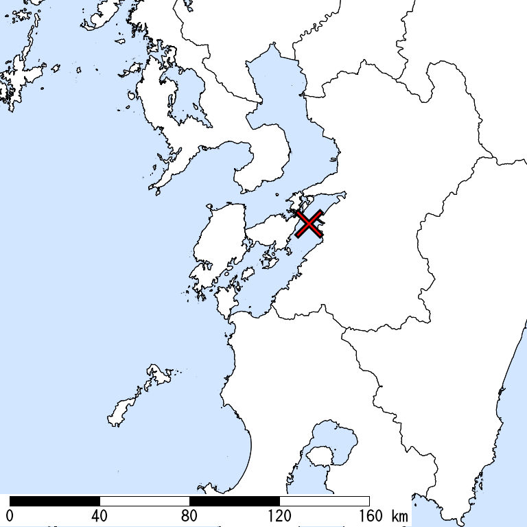 推定震度6弱以上の震度遭遇人口地図
