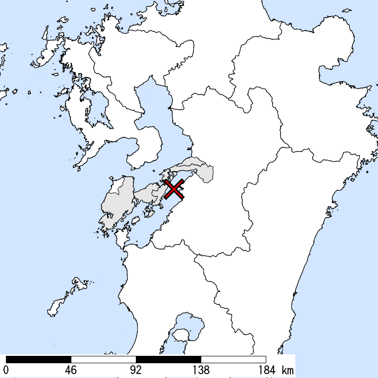 推定震度5弱以上の震度遭遇人口地図