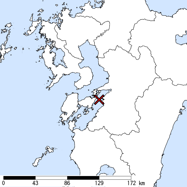 推定震度6強以上の震度遭遇人口地図