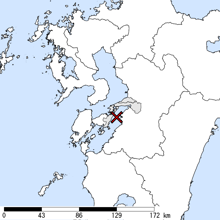 推定震度5弱以上の震度遭遇人口地図